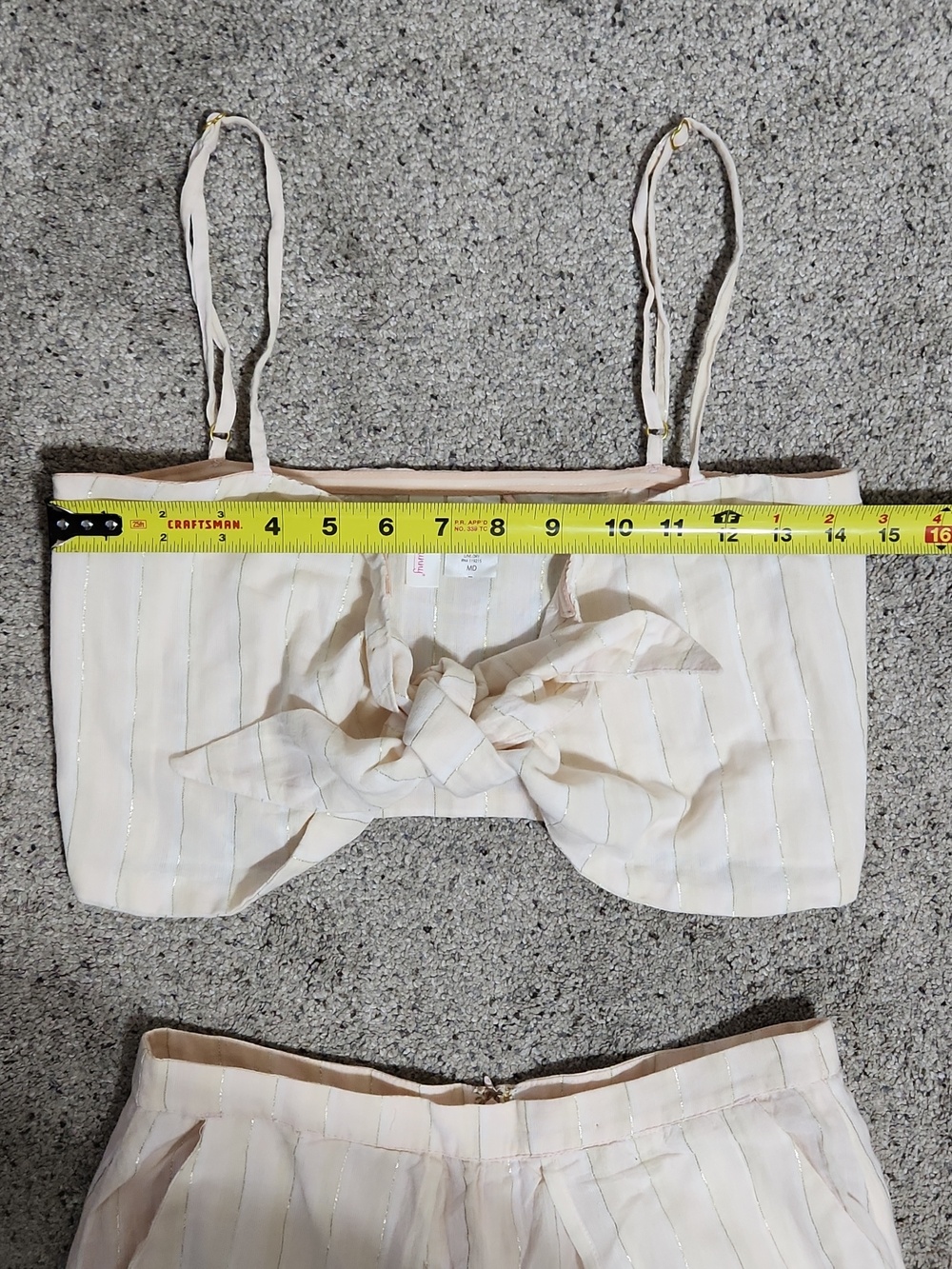 Beach Bunny Eastyn Top (Medium) and Ramsey Pant (Small) Set in Metallic Stripe - Picture 6 of 10